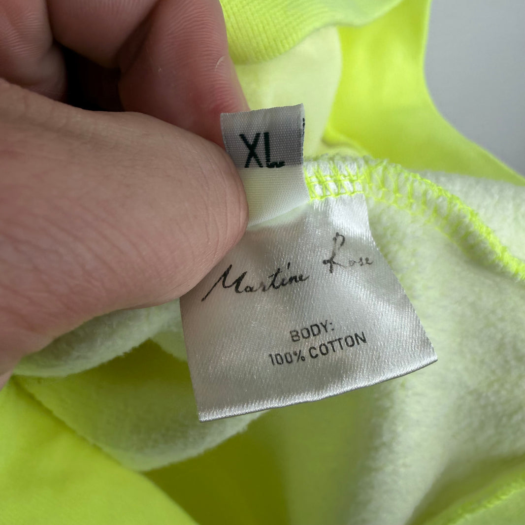Martine Rose Neon Embroidered Back Logo Hoodie