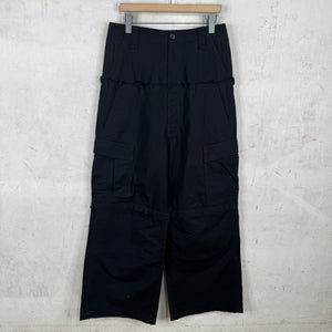 Balenciaga Black Double Waist Cargo Pants
