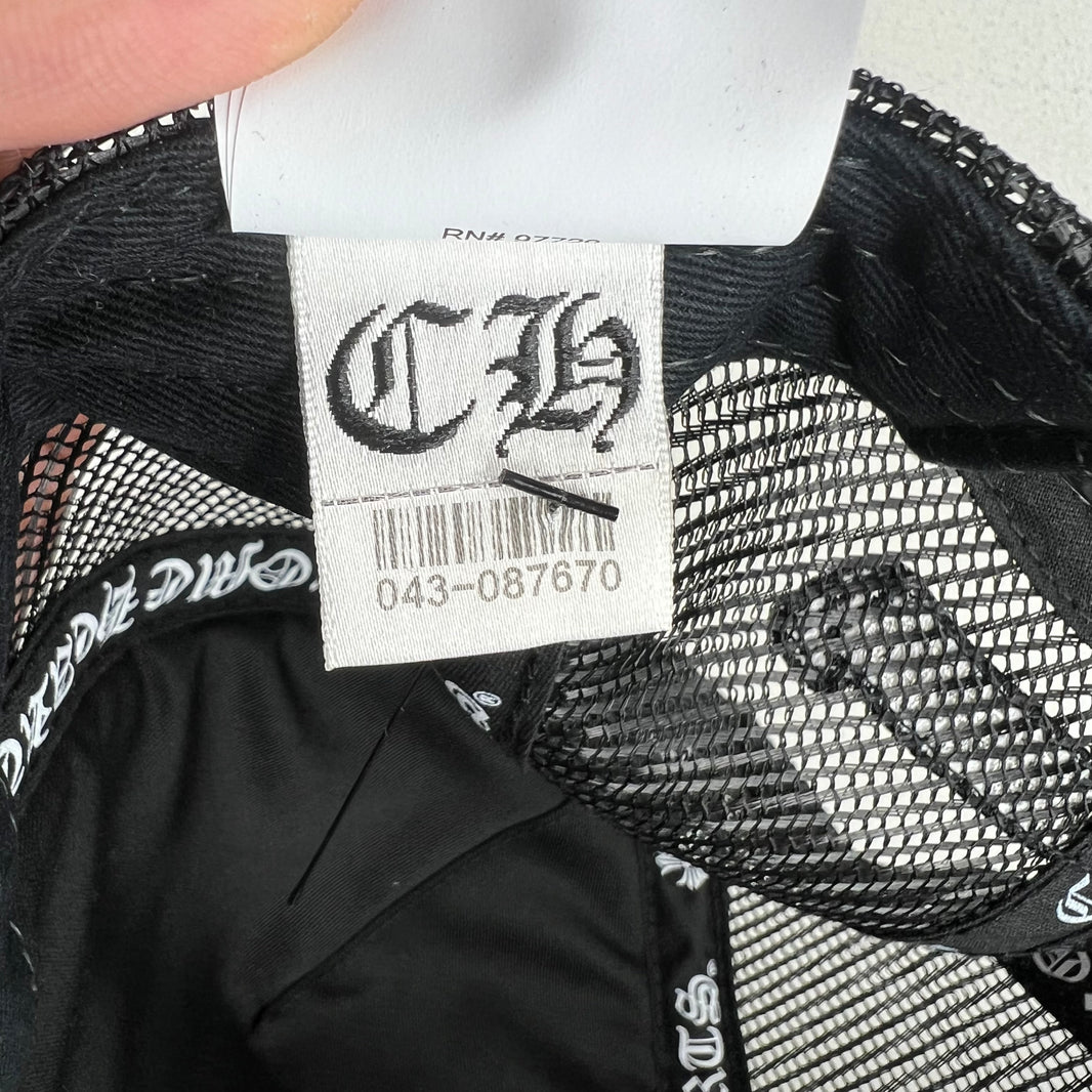Chrome Hearts Red Triple Cross Trucker Hat