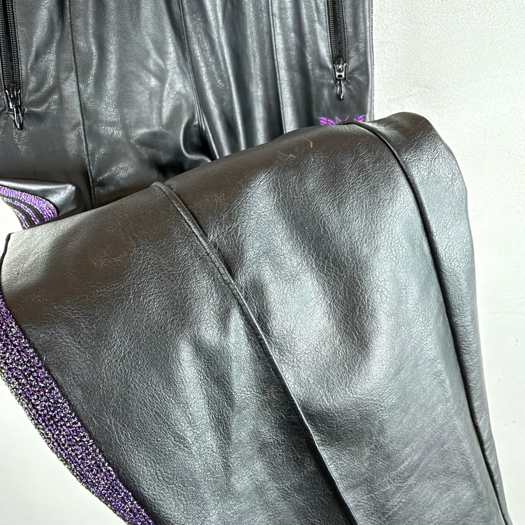Needles Faux Leather Track Pants