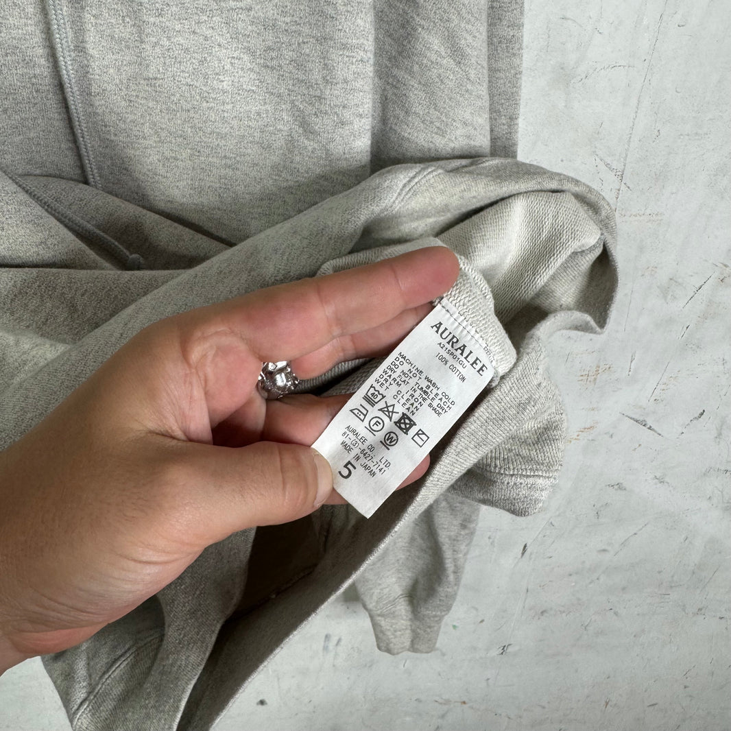 Auralee Grey Raglan Cut Hoodie