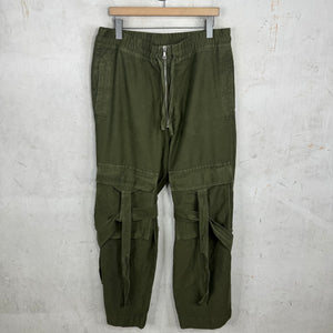 Dries Van Noten Olive Bondage Zippered Cargo