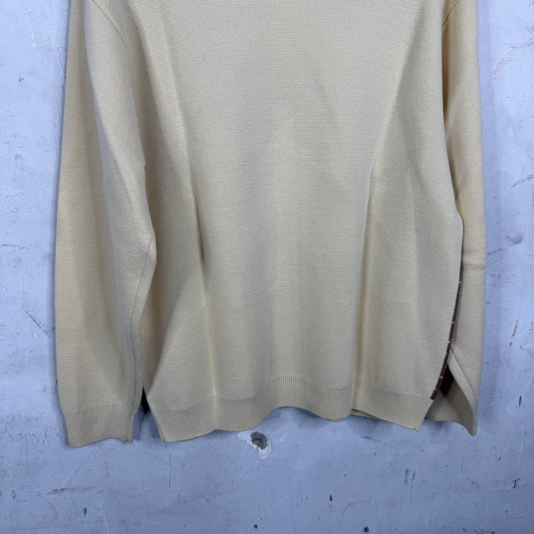 Supreme Cream Strobed Knit Cardigan Zip