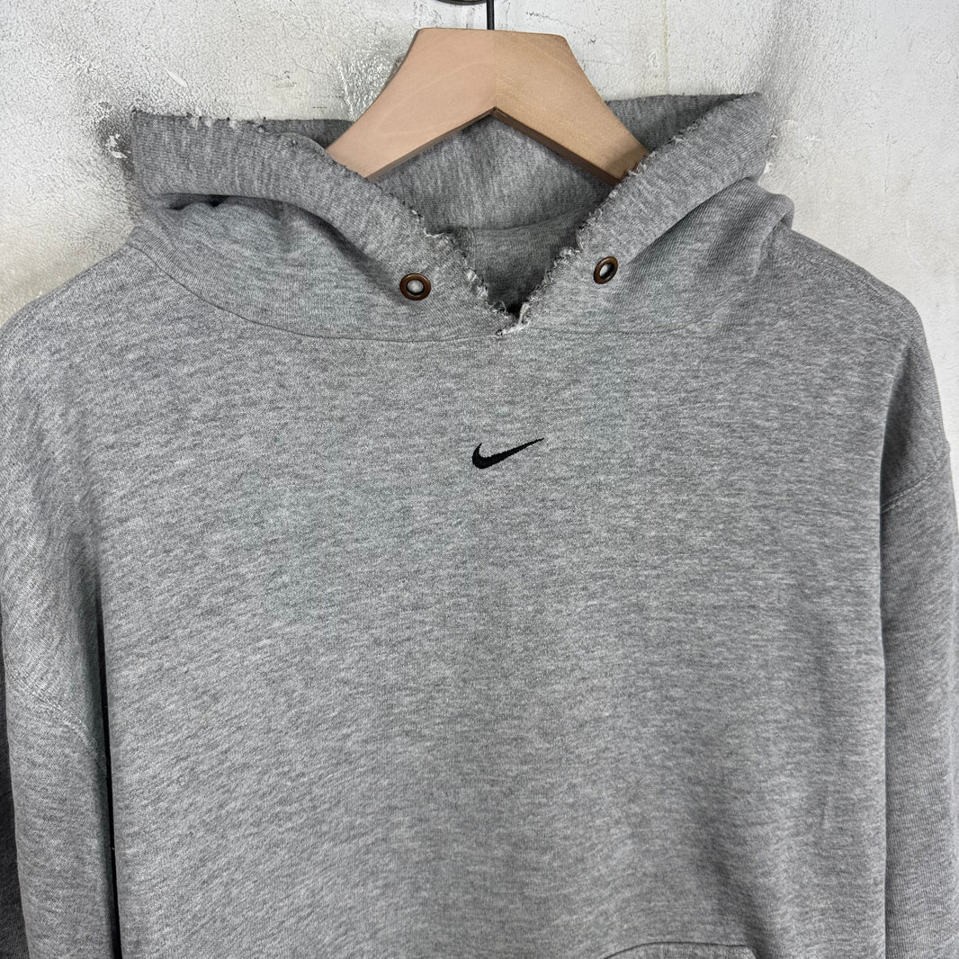 Vintage Grey Smoked Center Swoosh Hoodie