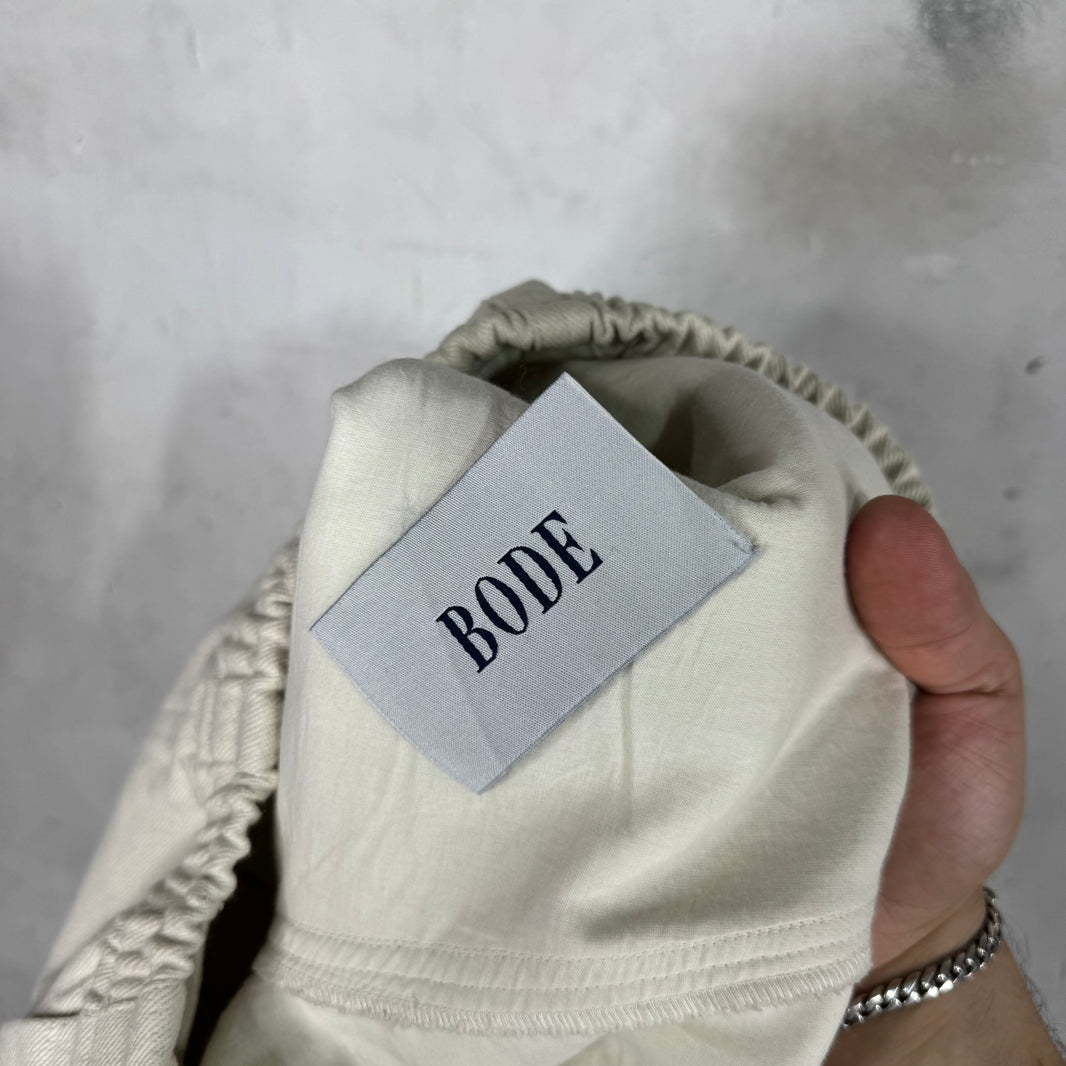 Bode Canvas Woven Logo Shorts