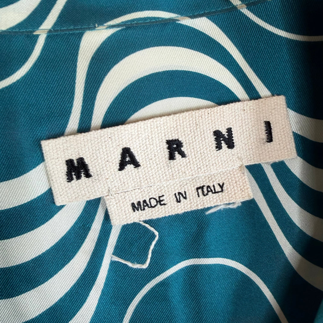 Marni Blue Wavy Shirt