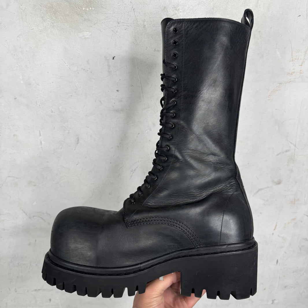 Balenciaga Leather Runway Stomper Boots