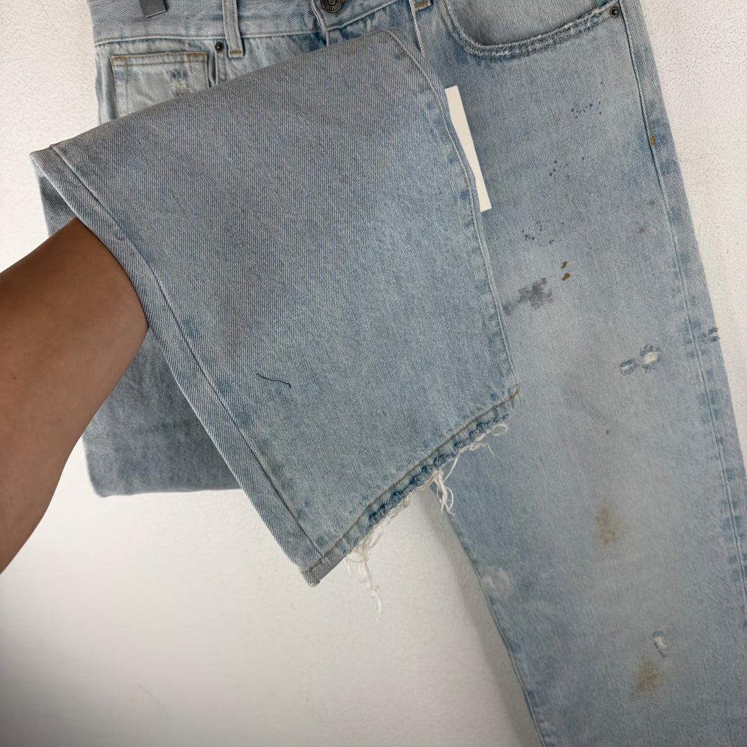 424 Distressed Straight Leg Jeans
