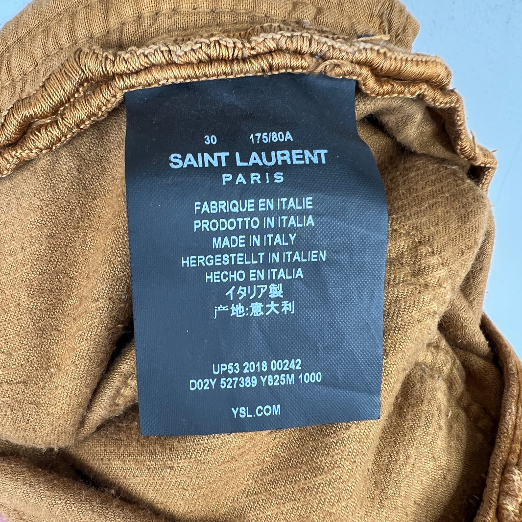 Saint Laurent Brown Corduroy D02 Pants