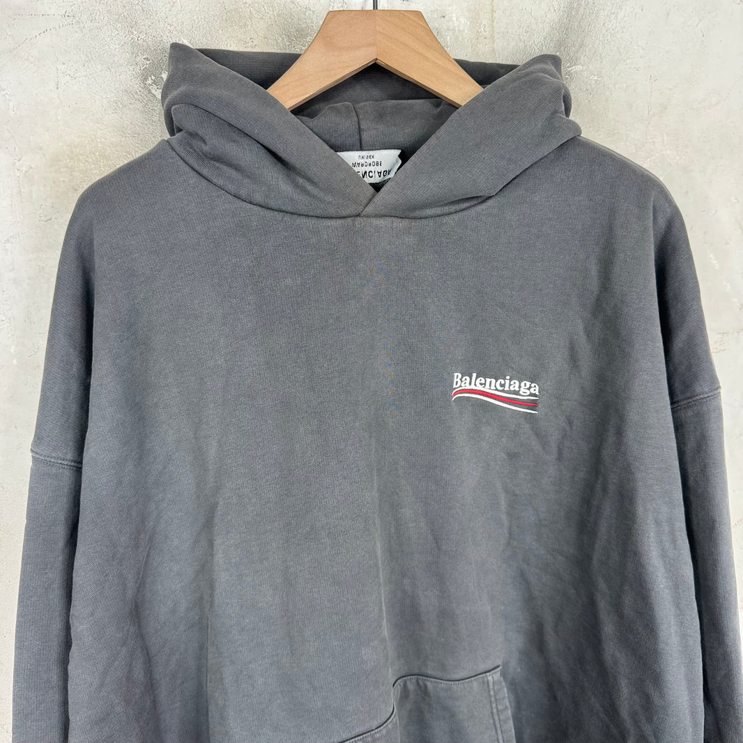 Balenciaga Embroidered Campaign Hoodie