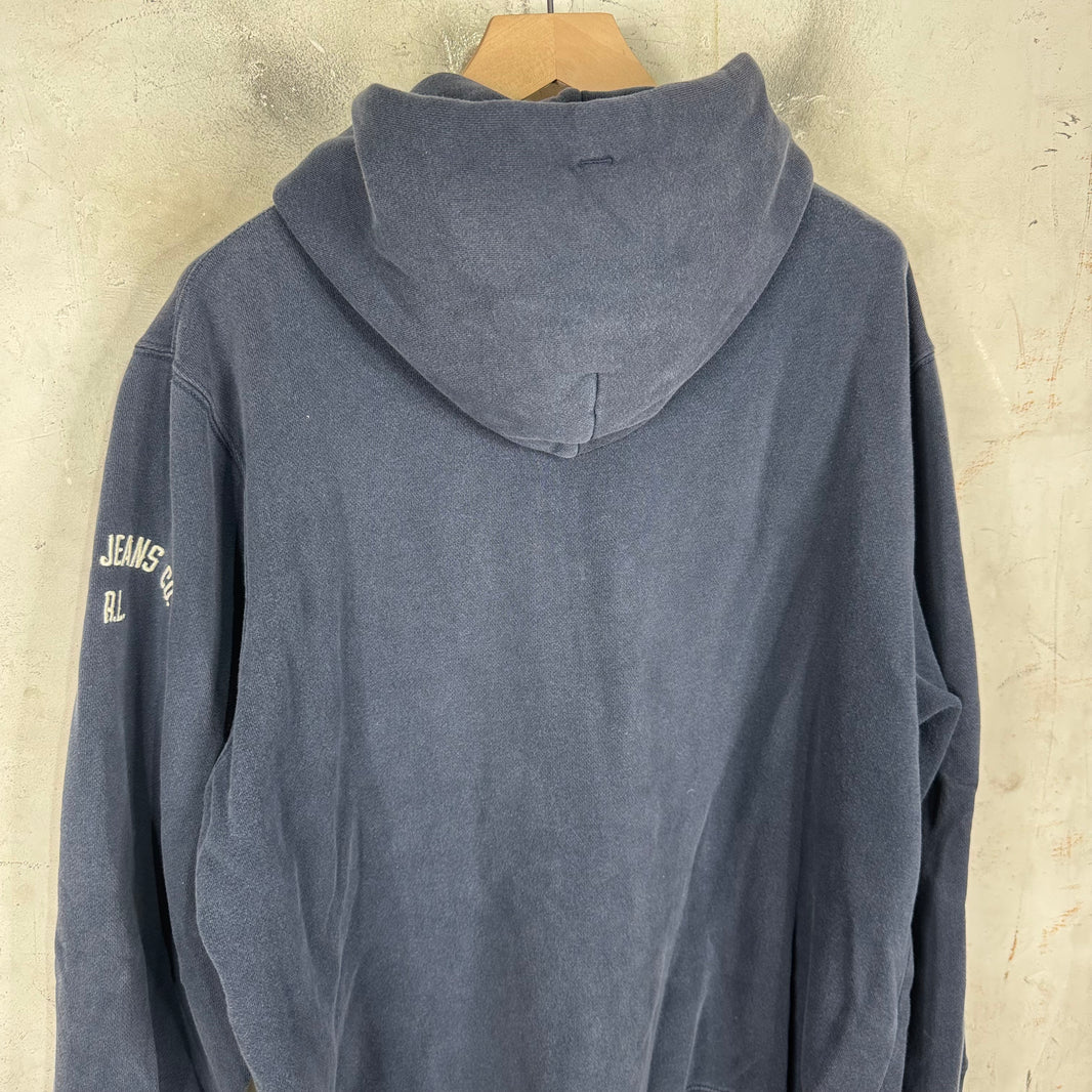 Ralph Lauren Navy Chenille RL Patch Zip Hoodie