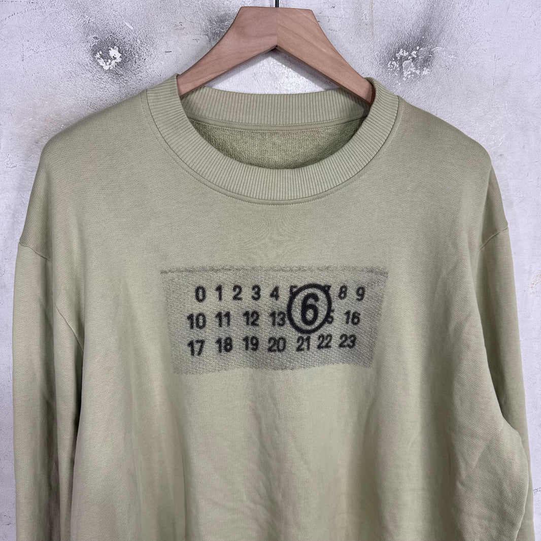 Margiela MM6 Tan Numbers Crewneck