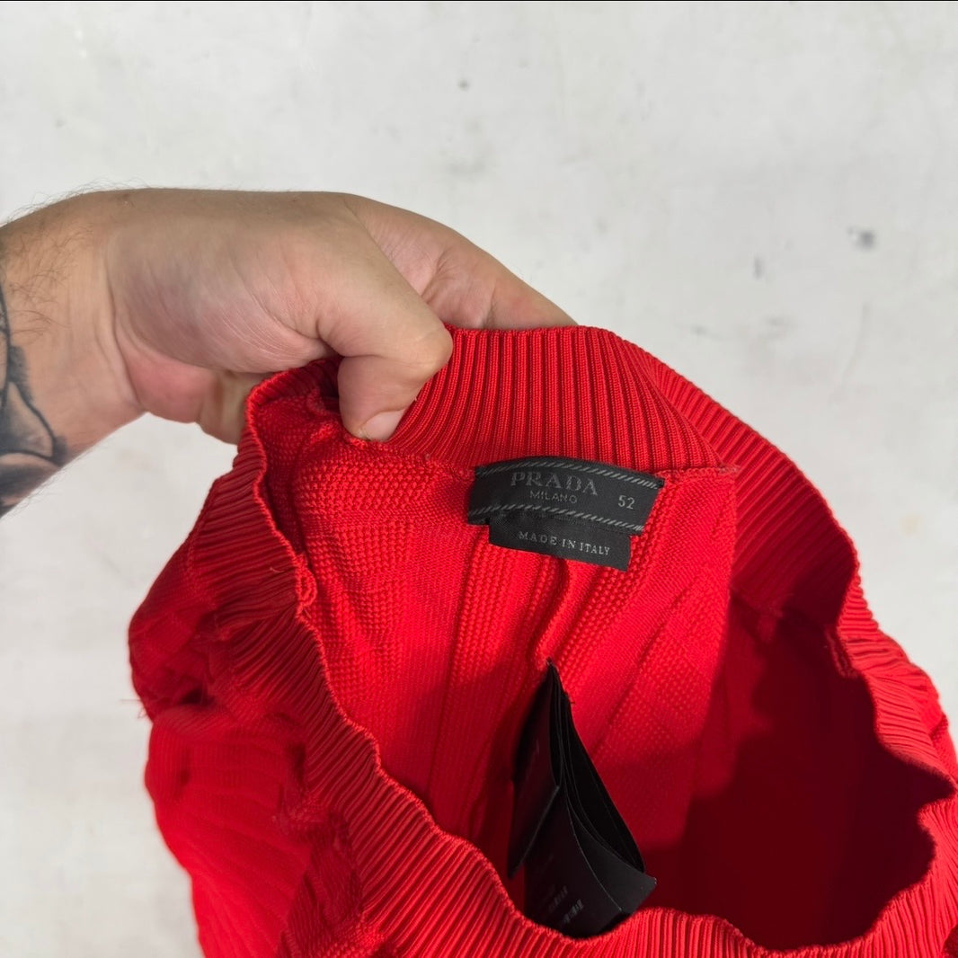 Prada Red Knit Pants