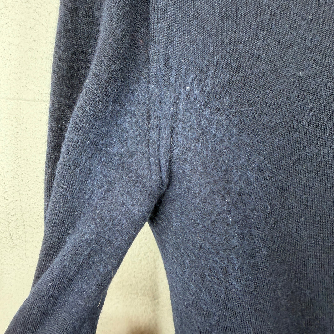 Prada Navy Knit LS Polo T-Shirt