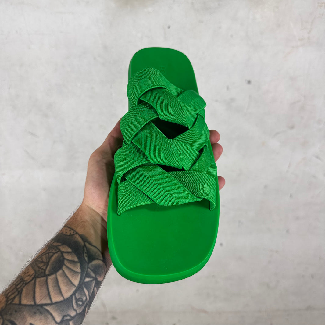 Bottega Veneta Woven Strap Slides