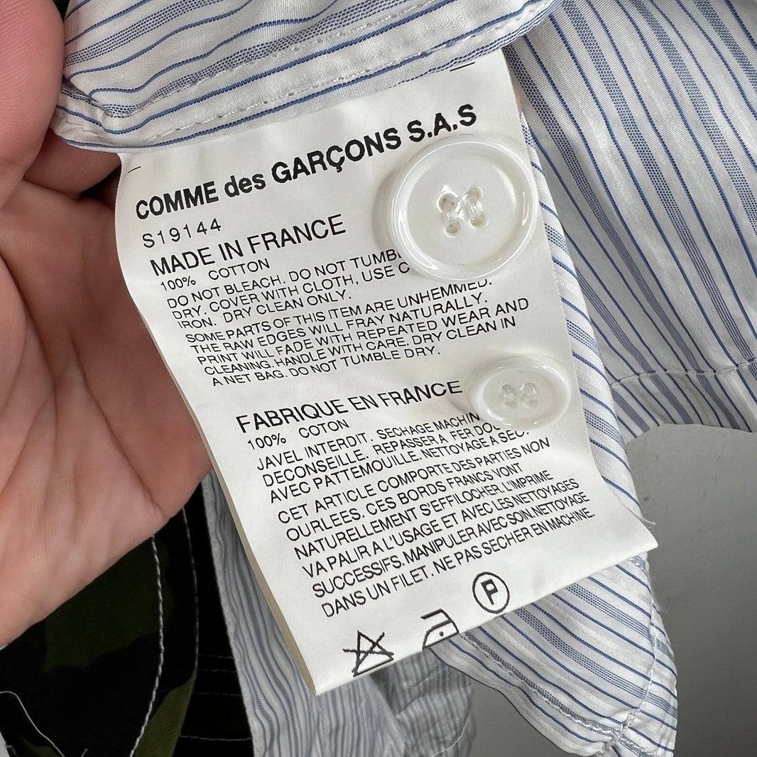 CDG Striped Camo Detail Lightweight Blazer