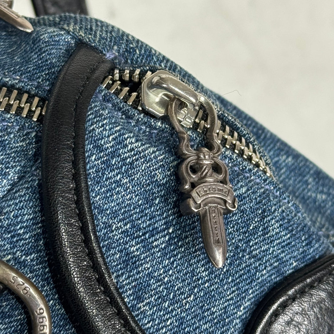 Chrome Hearts Mini Denim Snat Pouch