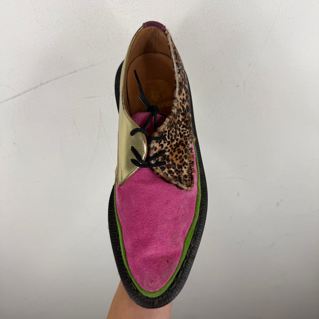 CDG George Cox Gibson Suede Leopard Derbys