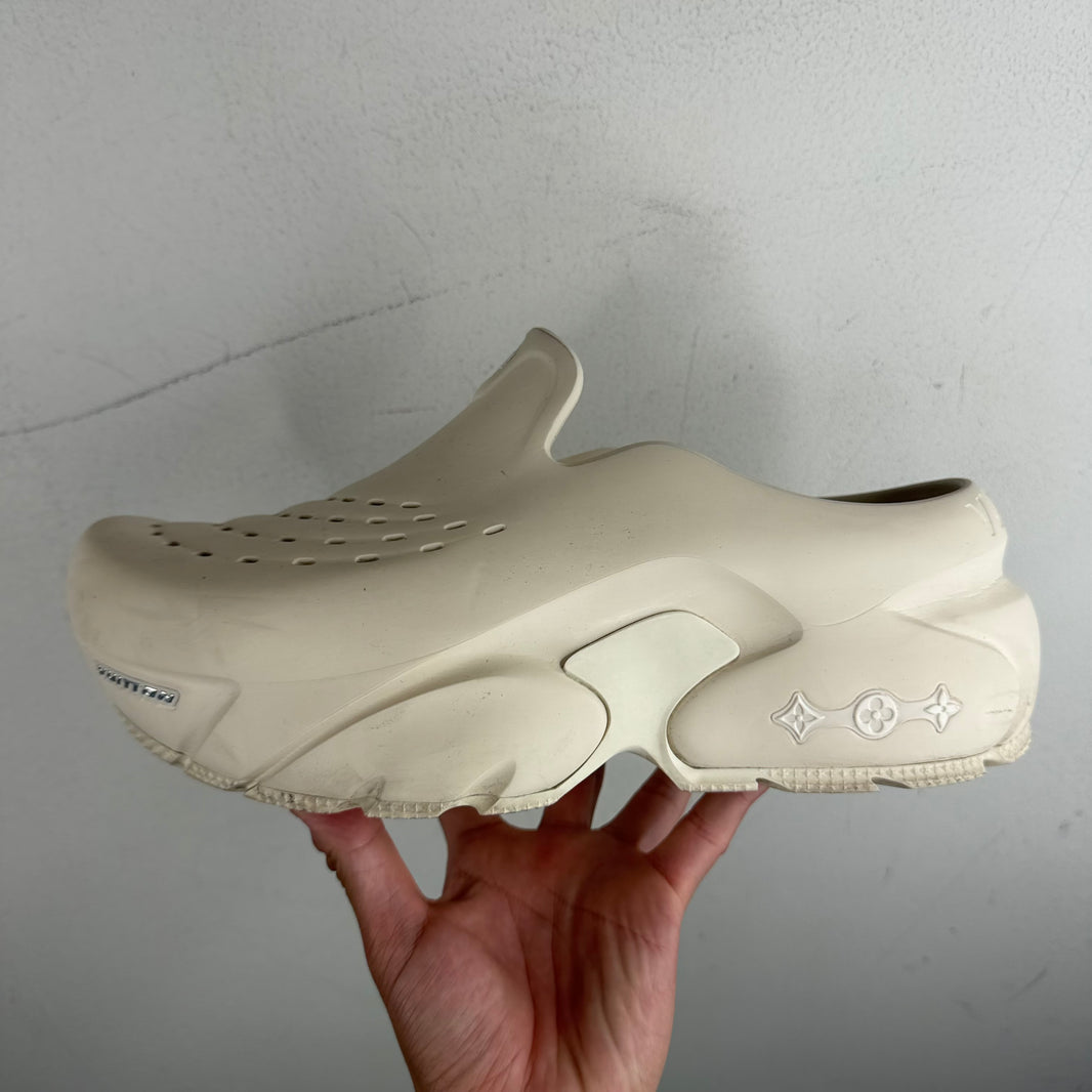 Louis Vuitton White Shark Mules