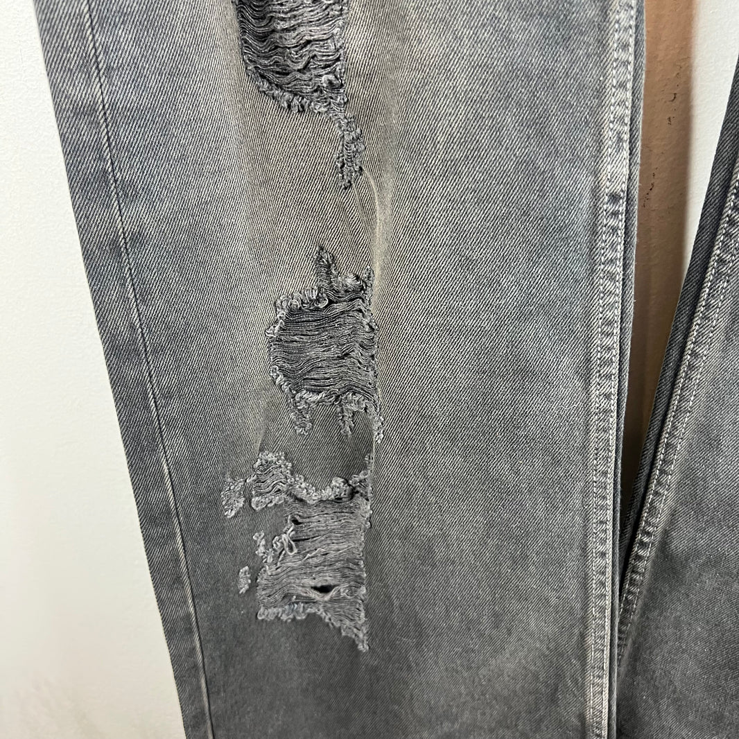 Balenciaga Distressed Straight Leg Jeans