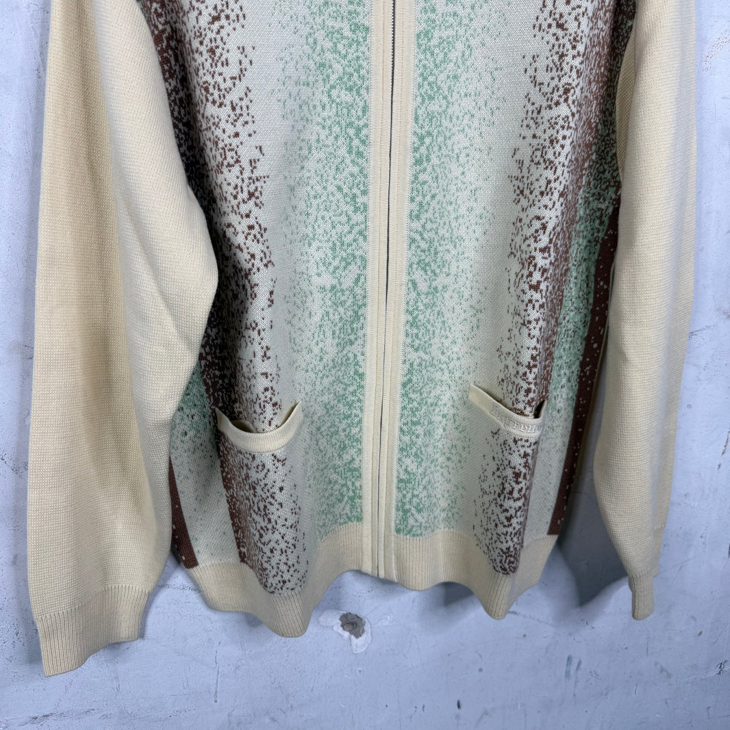 Supreme Cream Strobed Knit Cardigan Zip
