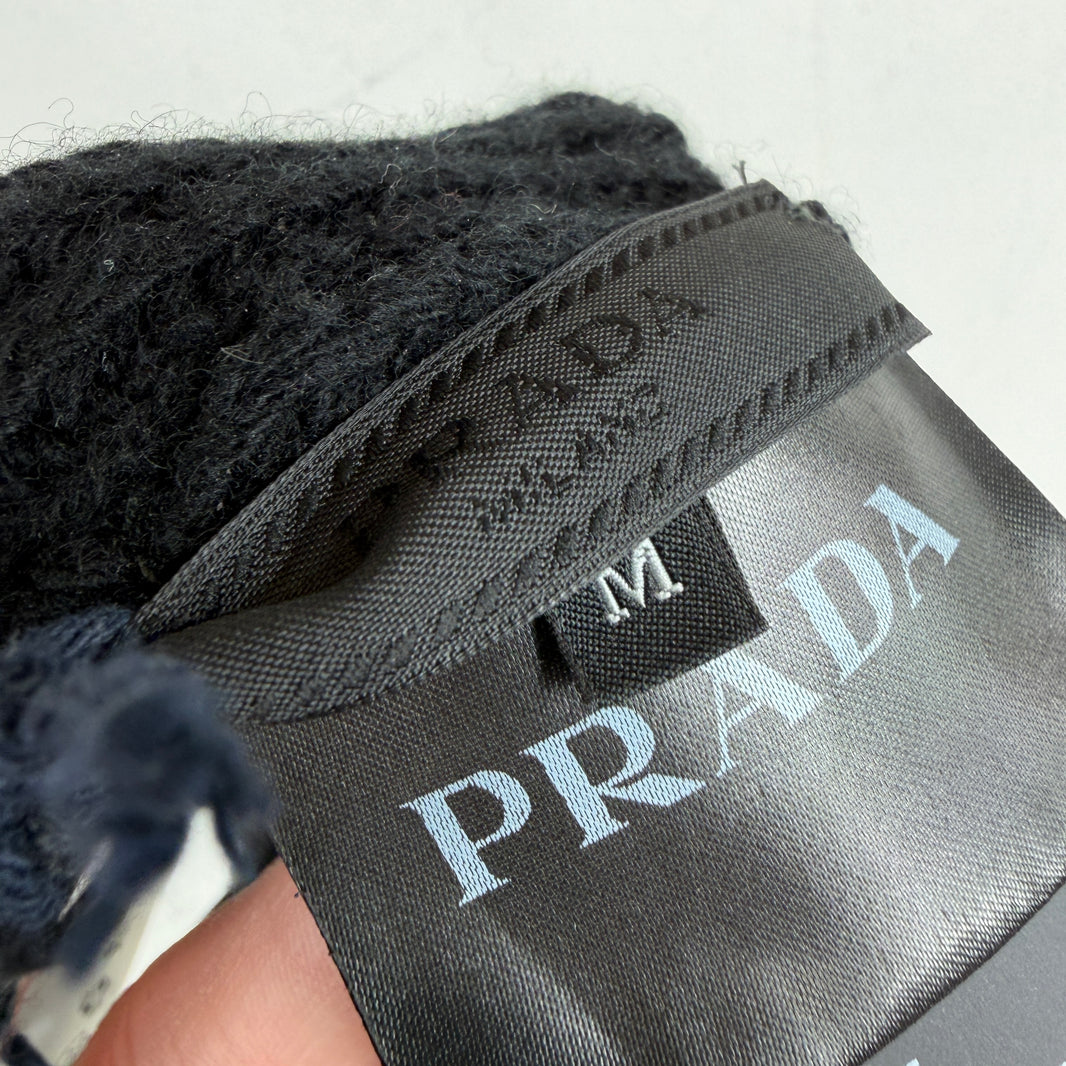 Prada Badge Berretto Wool/Cashmere Beanie