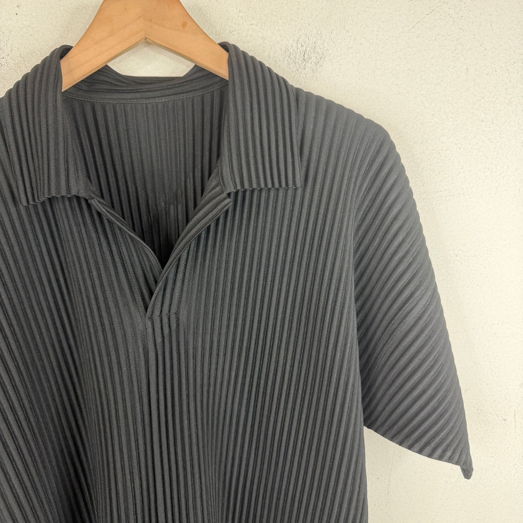 Issey Miyake Plisse Pleat Collar Shirt