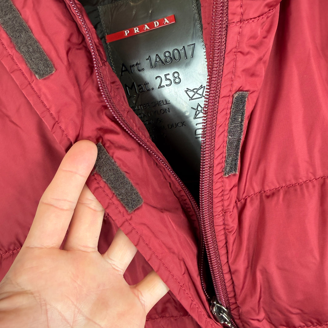 Prada Red Puffer Jacket