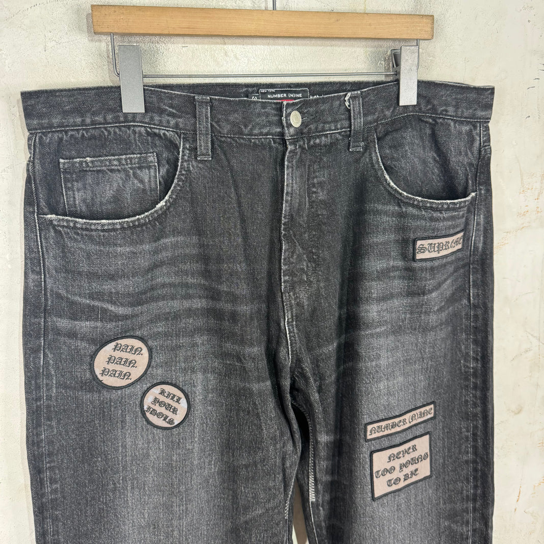 Supreme x Number (N)ine Patched Jeans