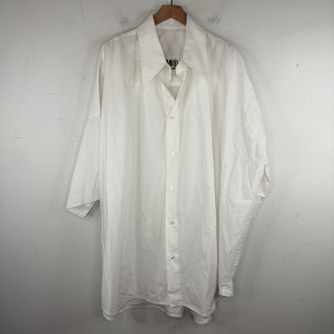 MM6 Oversized White Button Up Shirt