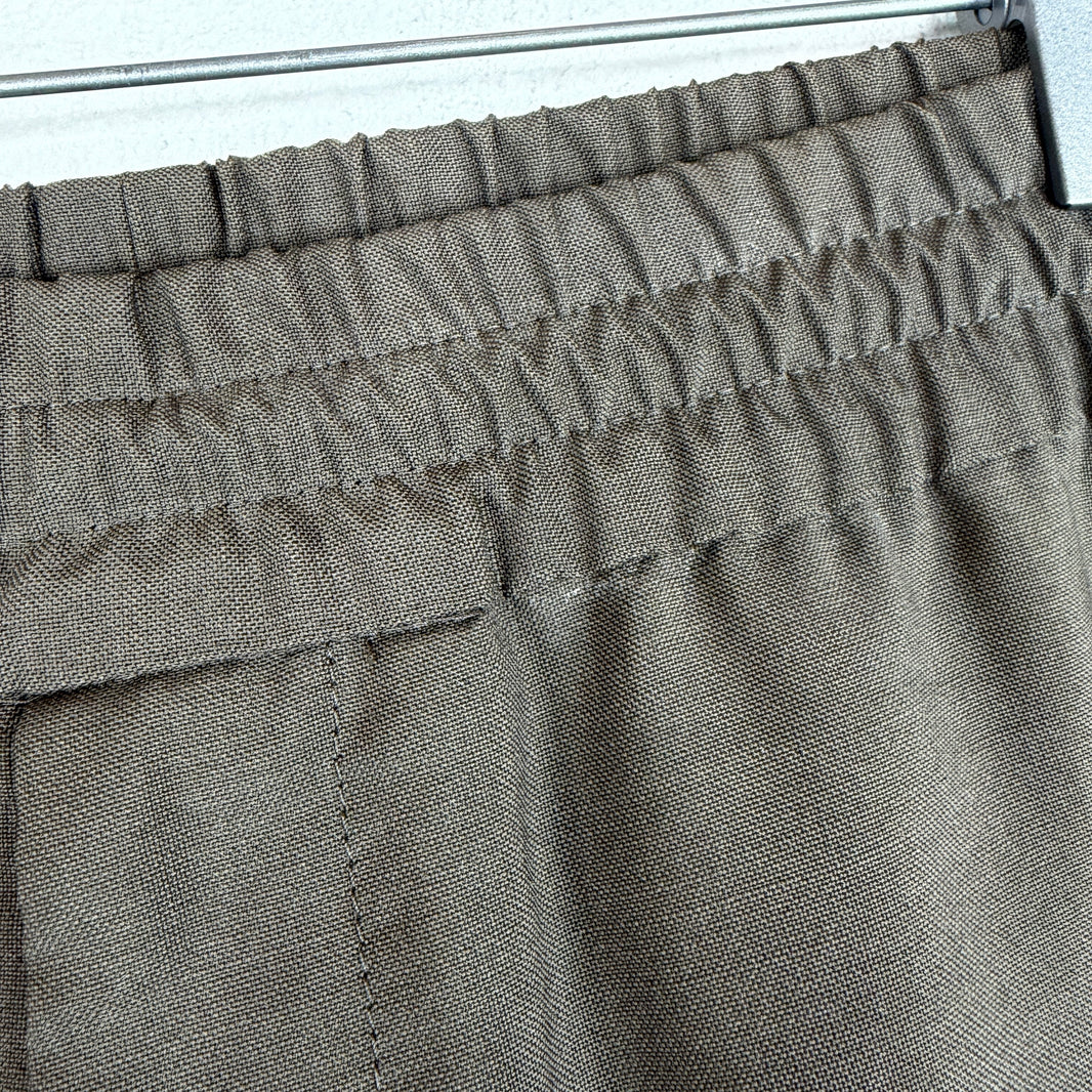 Acne Studios Brown Drawstring Elastic Band Dress Trousers