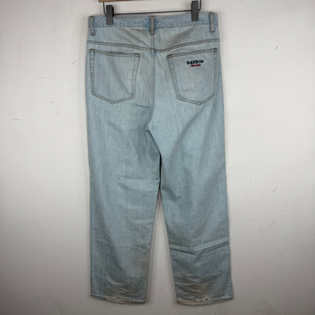 Supreme Light Wash Baggy Jeans