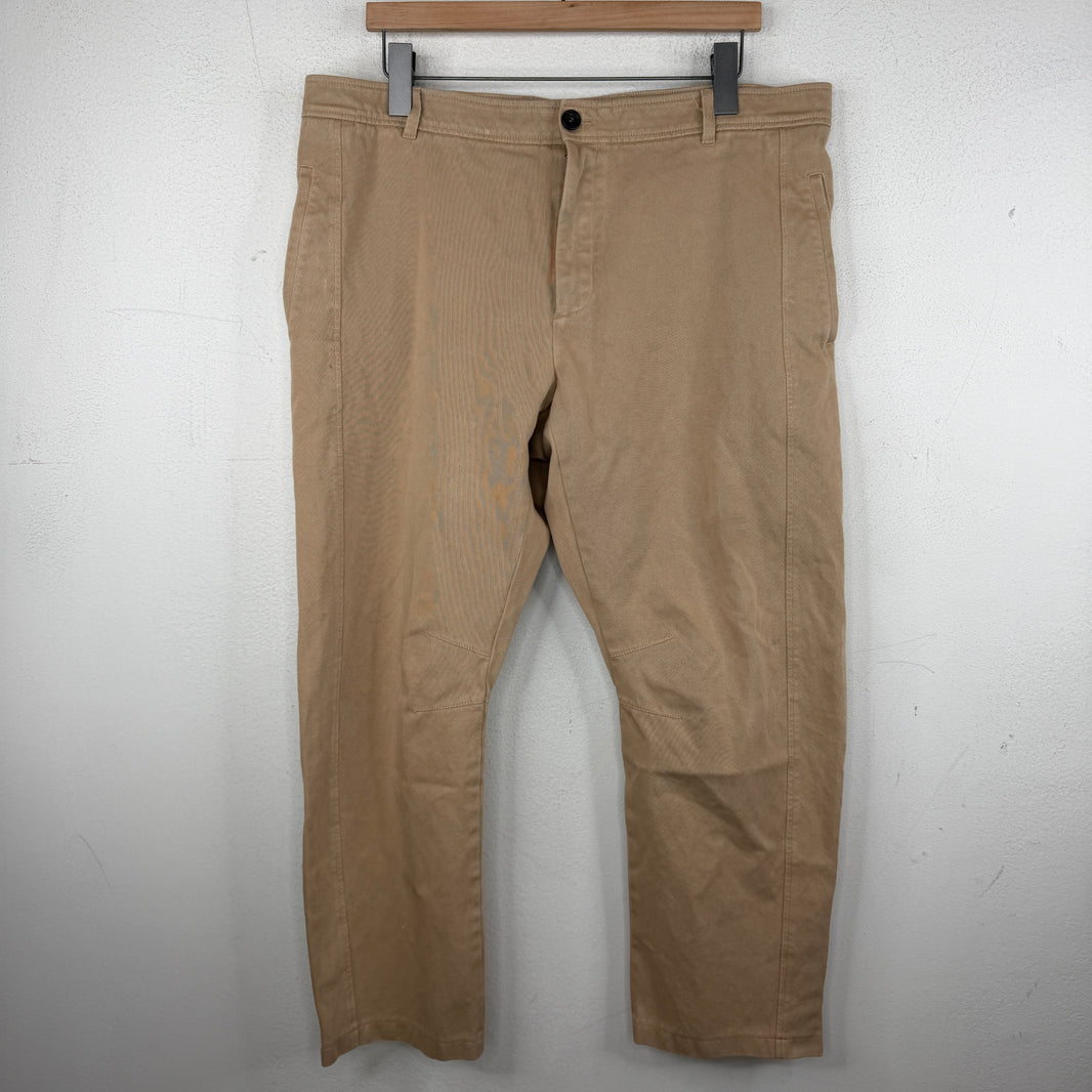 Lanvin Tan Chino Biker Trousers