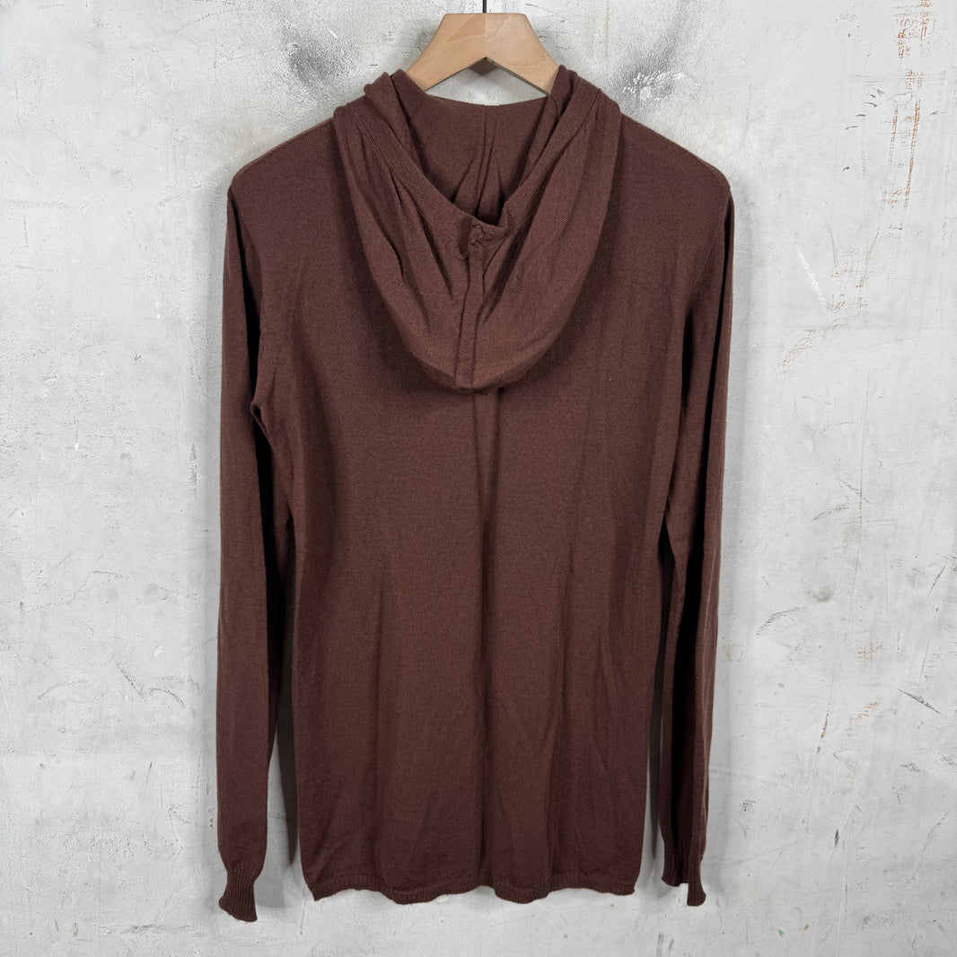 Rick Owens Phlegethon Thin Wool Knit Hoodie