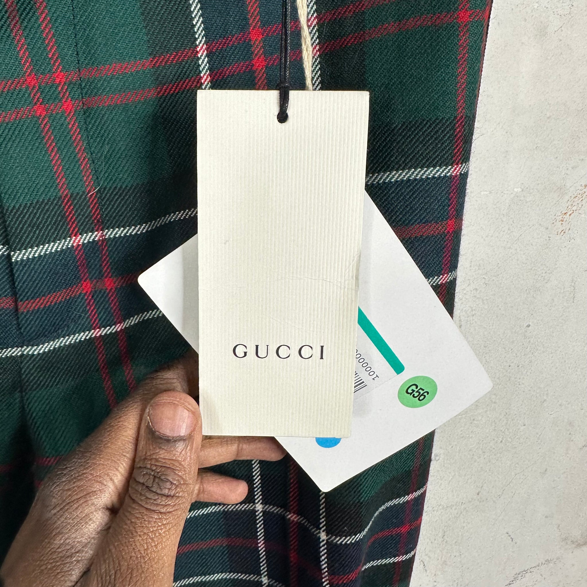 Gucci Plaid Bondage Pants