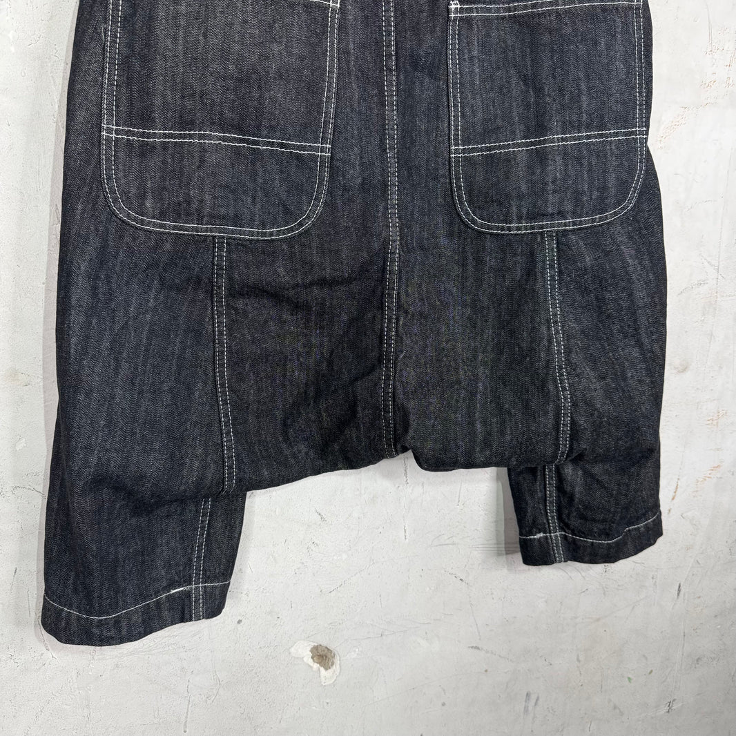 CDG Black Denim Dropcrotch Shorts