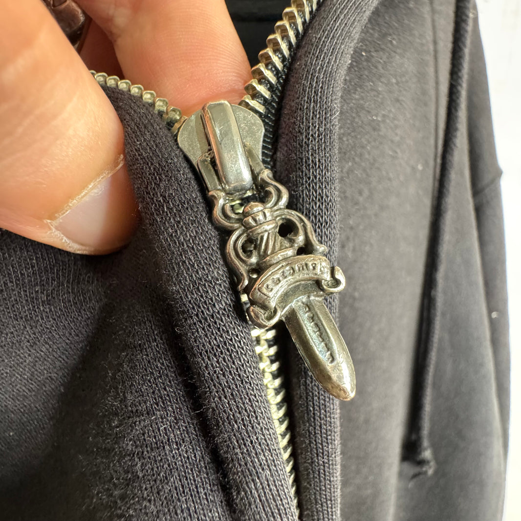 Chrome Hearts Floral Red Scroll Thermal Zip Hoodie