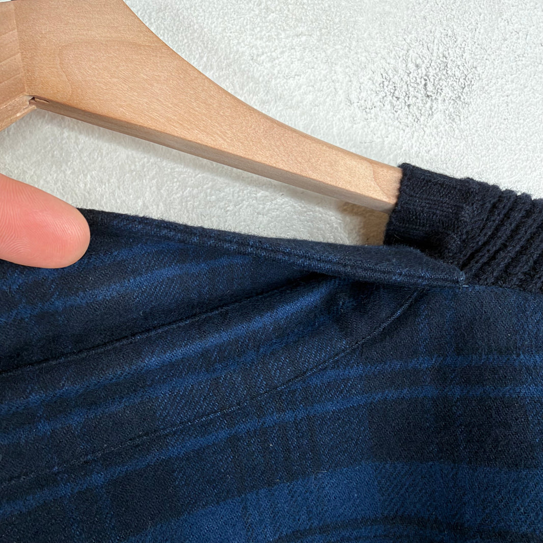 Balenciaga Hybrid Knit Flannel Sweater