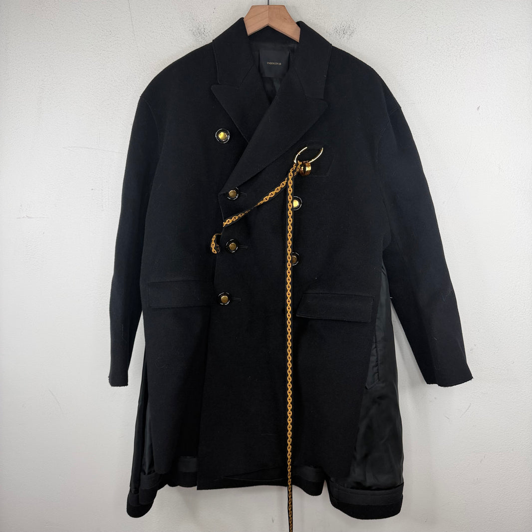 Undercover Chain Detail Double Breasted Coat