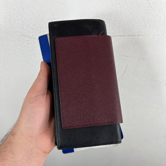Balenciaga Red Two Ticket Passport Long Wallet