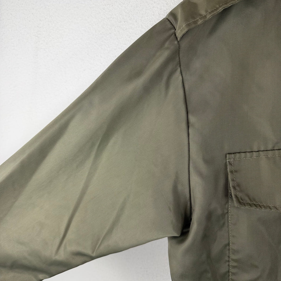 CDG Green Nylon Zip Up Coaches Jacket