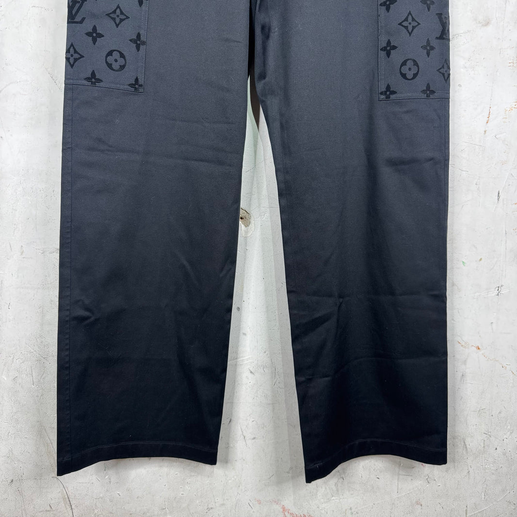 Louis Vuitton Black Monogram Pocket Cargo Pants