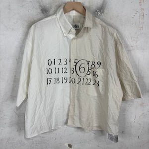 Margiela MM6 Cropped Logo Buttoned Shirt
