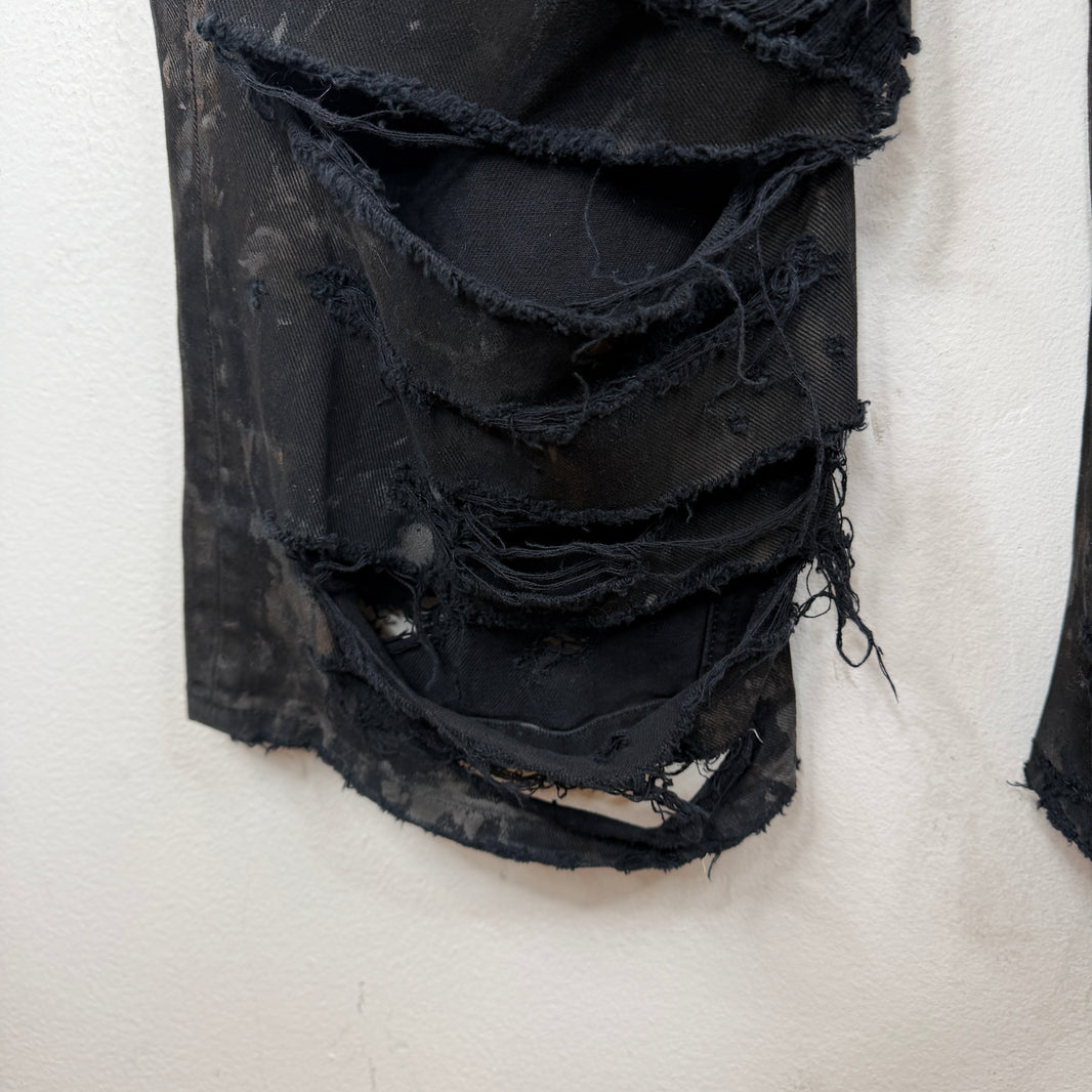 Balenciaga Mud Show Ripped Jeans