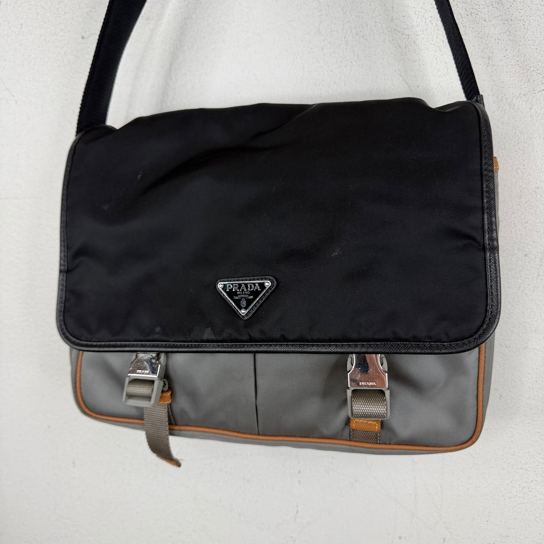 Prada Color Block Messenger Bag