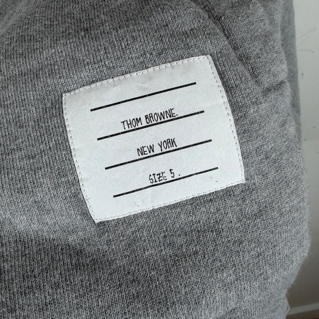 Thom Browne Gray Logo Hoodie