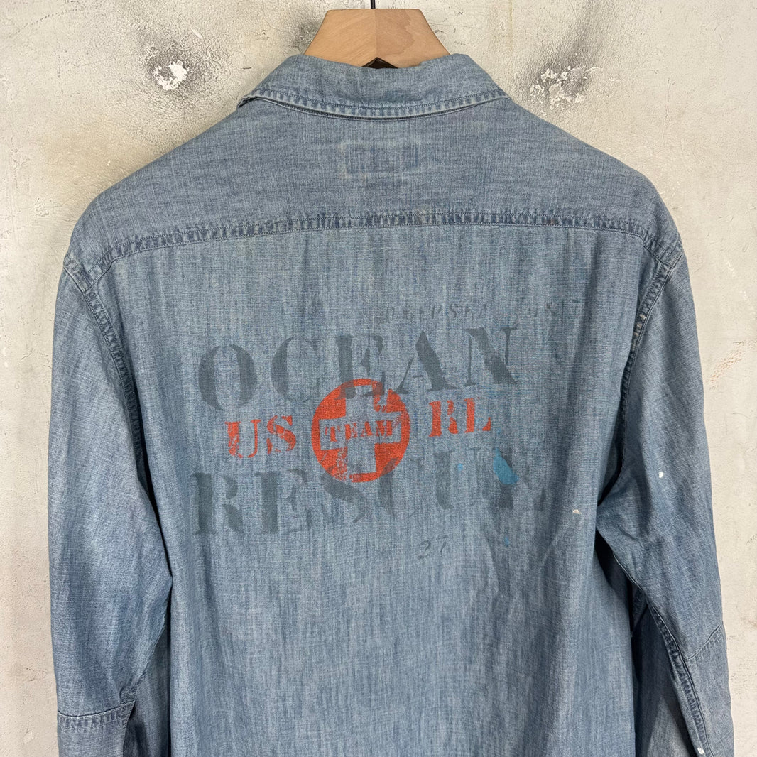 Ralph Lauren Stencil Print Chambray Shirt