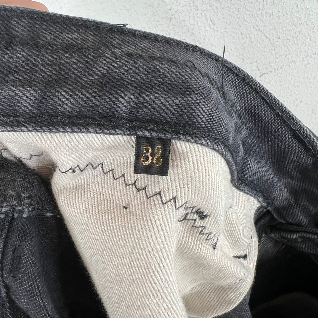 Kapital Black Patchwork Straight Denim Jeans