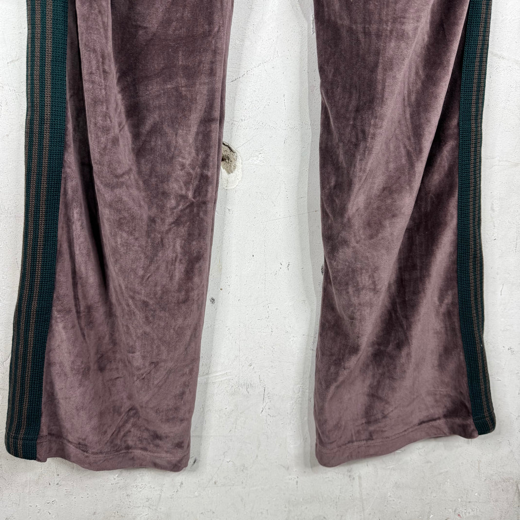 Needles Burgundy Velvet Track Pants