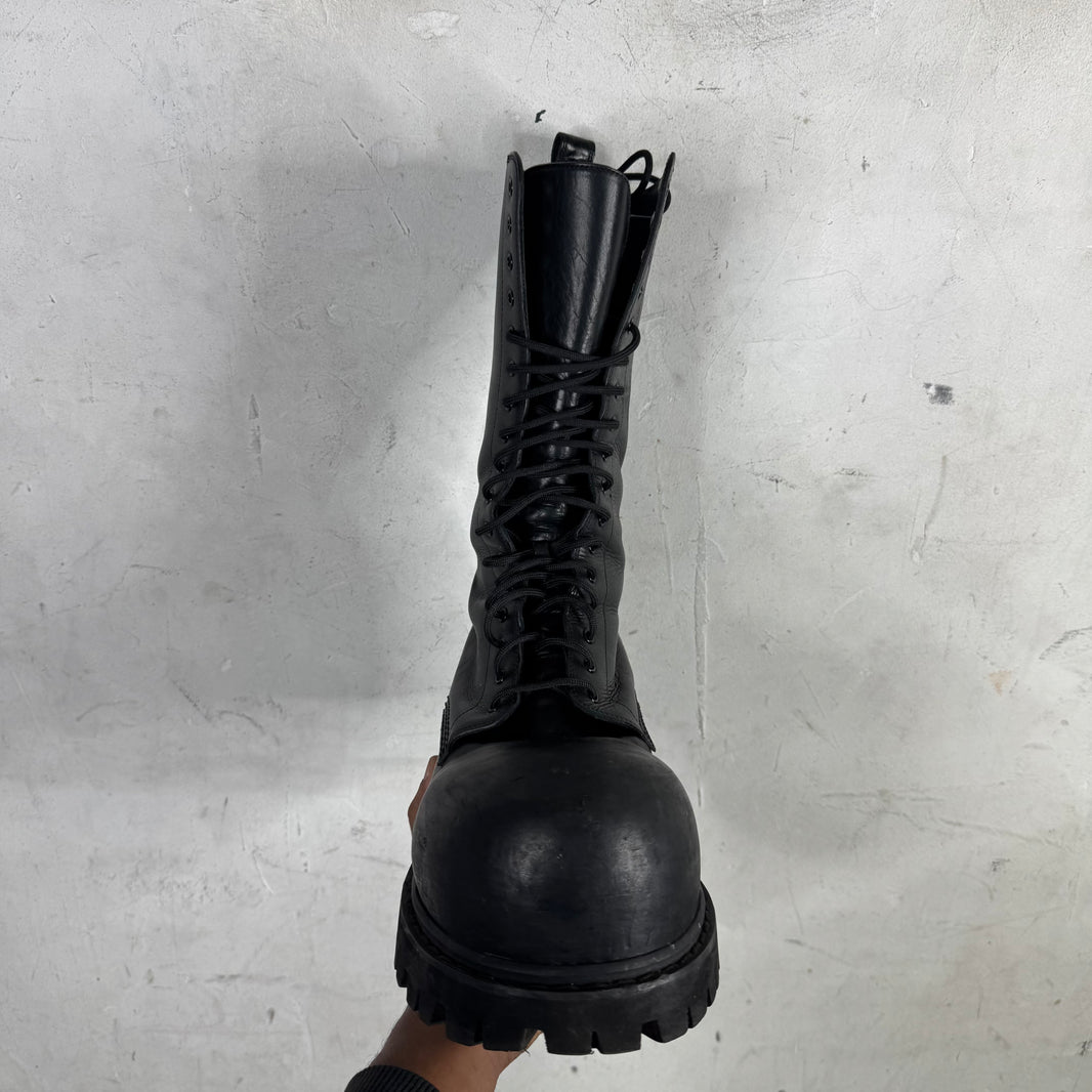 Balenciaga Tall Leather Stomper Boots